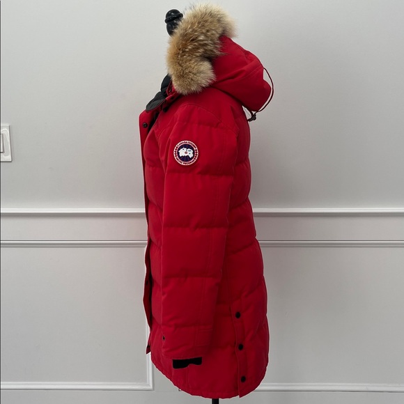 Canada Goose Red Shelburne Heritage Parka with Fur Hood - Picture 3 of 15